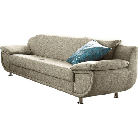 TRENDMANUFAKTUR 3-zitsbank Rondo, breedte 207 cm, brede armleuningen, chromen poten Big-sofa optioneel met bonnellvering, in verschillende bekledingen bestelbaar afbeelding2 - 1