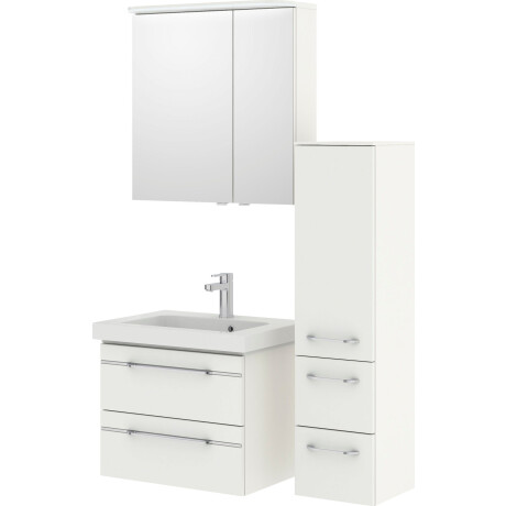 Saphir Badkamerserie Balto sprint 3-delig, mineraalmarmeren wastafel met led-spiegelkast inclusief deurdemper, 100 cm breed, met halfhoge kast, 3 deuren, 4 laden (4-delig) afbeelding2 - 1