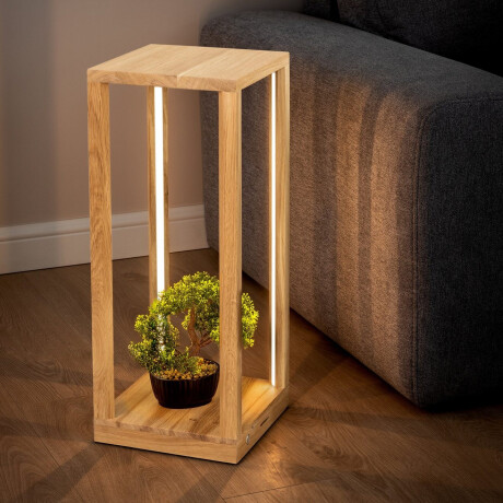 SPOT Light Led-tafellamp TAVOLI Led bijzettafel, touch dimmer, van eikenhout, natuurproduct afbeelding2 - 1