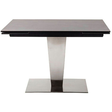 MCA furniture Eettafel PESARO uitschuifbare tafel met voet 120-180 cm Keramiek, roestvrij staal, eindschuif, uittrekbaar, tafelblad 14 mm afbeelding2 - 1