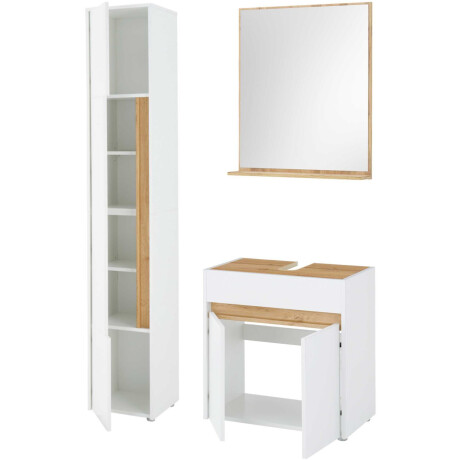 INOSIGN Badmeubelset CITY/ GIRON, badkamer in tijdloos ontwerp, 3-delige badkamer Badkasten en spiegels, in twee kleuren beschikbaar, veel opbergruimte (set, 3 stuks) afbeelding2 - 1
