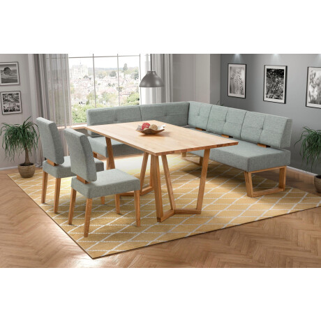Home affaire Hoekbank Ponza gestoffeerde bank, eetkamerbank met massief houten frame, keukenbank in mooie kleuren, breedte 201x161 cm afbeelding2 - 1