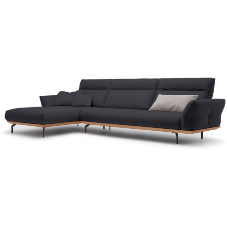 Creation BY ROLF BENZ Hoekbank Hs.460 Sokkel in eiken, onderstel in umbra grijs, breedte 338 cm afbeelding2 - 1