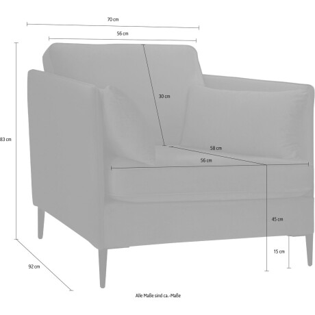 Leonique Fauteuil Light inclusief losse sierkussens, met smalle armleuningen en telescooppoten afbeelding2 - 1