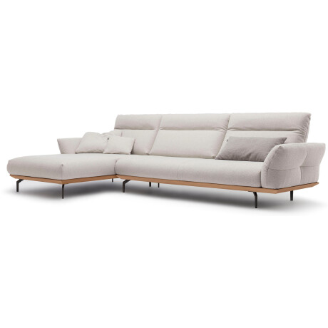 Hülsta Sofa Hoekbank Hs.460 Sokkel in eiken, onderstel in umbra grijs, breedte 338 cm afbeelding2 - 1