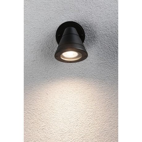 Paulmann Wandlamp voor buiten Trian IP44 rond 100x125mm max. 35W 230V antraciet aluminium (1 stuk) afbeelding2 - 1