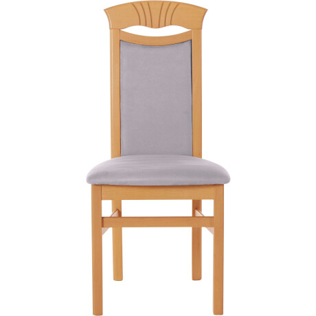 Home affaire Eetkamerstoel Franz slijtvast microvezel, onderstel beuken naturel of wit, houten stoel (set, 2 stuks) afbeelding2 - 1