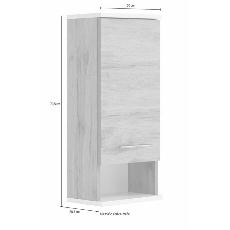 welltime Hangkast Emmi breedte 30 cm Verwisselbare deurstop, metalen beslag afbeelding2 - 1