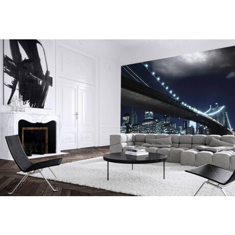 Papermoon Fotobehang Brooklin Bridge by night afbeelding2 - 1