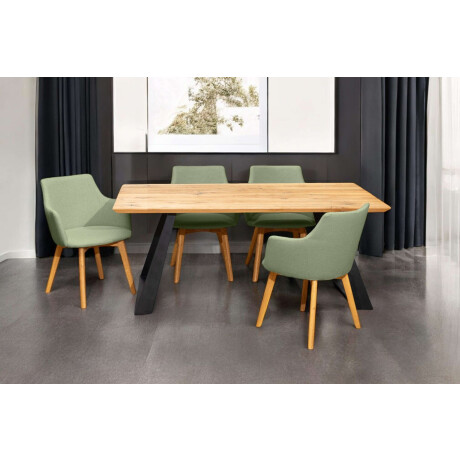 Home affaire Eethoek Ena zitgroep voor keuken/eetkamer, eettafel met 4 gestoffeerde stoelen 5-delig (set, 5-delig) afbeelding2 - 1