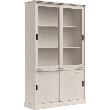 Home affaire Vitrinekast Schröder met 2+2 schuifdeuren, van massief grenenhout, breedte 114 cm afbeelding2 - 1