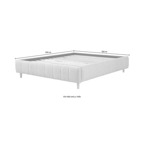 andas Gestoffeerd bed Tarje in 5 breedten, ook in extra lang 220 cm, incl. lattenrol afbeelding2 - 1