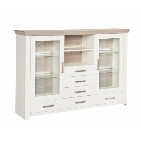 set one by Musterring Highboard York Type 56, met Glazendeuren, verlichting optioneel, B 184 cm afbeelding2 - 1