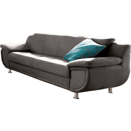 TRENDMANUFAKTUR 3-zitsbank Rondo, breedte 207 cm, brede armleuningen, chromen poten Big-sofa optioneel met bonnellvering, in verschillende bekledingen bestelbaar afbeelding2 - 1