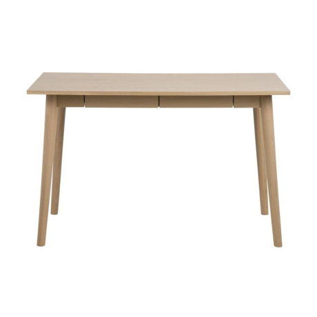 Dex houten bureau naturel - Met twee lades - 120 x 60 cm afbeelding2 - 1