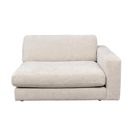 Duncan modulaire chaise longue lichtgrijs/beige - rechts - 129 cm afbeelding2 - 1