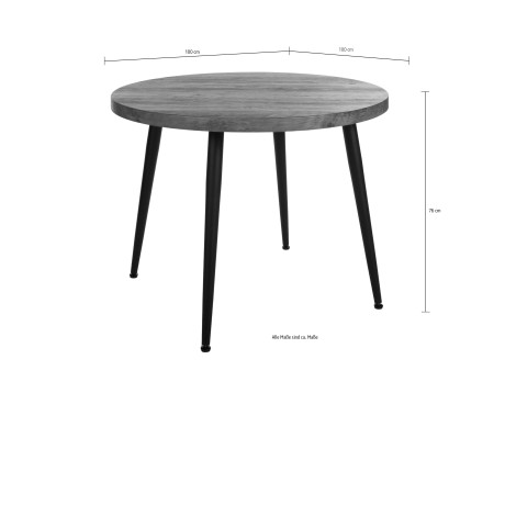 Duo Collection Eettafel Marla tafel Massief metalen frame, draagvermogen tot 100 kg afbeelding2 - 1