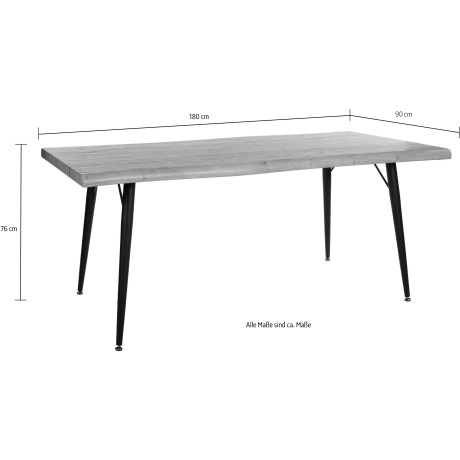 Duo Collection Eettafel Tailin tafel Massief metalen frame, draagvermogen tot 100 kg afbeelding2 - 1