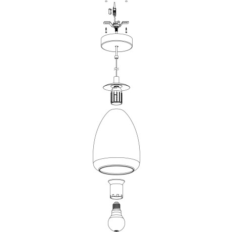 EGLO Hanglamp ALOBRASE chroom / ø30 x h110 cm / hanglamp / eettafellamp / keuken afbeelding2 - 1