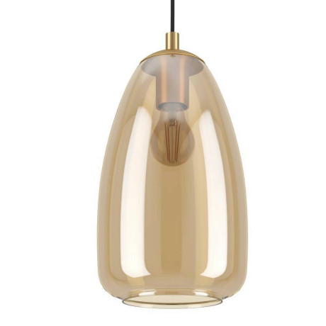 EGLO Hanglamp ALOBRASE Hanglamp van metaal en beslagen glas, E27 fitting, Ø 20 cm (1 stuk) afbeelding2 - 1