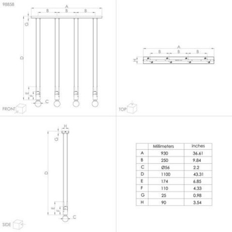 EGLO Hanglamp BITACHITO Hanglamp in zwart en messing van staal - excl. E27 - 40W (1 stuk) afbeelding2 - 1