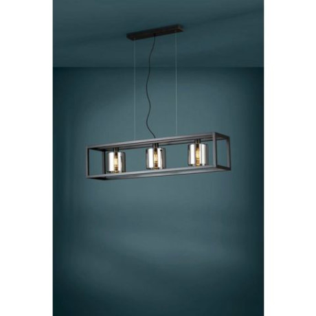 EGLO Hanglamp BRISLING Hanglamp in zwart van staal - excl. E27 - 60W (1 stuk) afbeelding2 - 1