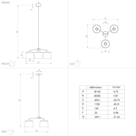 EGLO Hanglamp CAGUANES Hanglamp in zwart en wit van staal - excl. E27 - 40W (1 stuk) afbeelding2 - 1