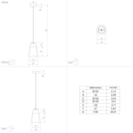 EGLO Hanglamp CANTERRAS Hanglamp in zwart van staal - excl. E27 - 40W (1 stuk) afbeelding2 - 1