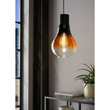 EGLO Hanglamp CHASELY Hanglamp in zwart van staal - excl. E27 - 40W (1 stuk) afbeelding2 - 1