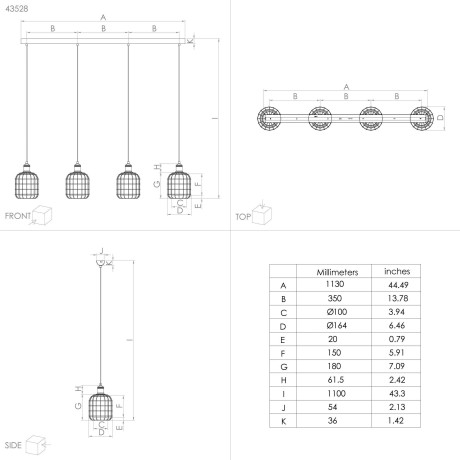 EGLO Hanglamp CHISLE Hanglamp in bruin en zwart van staal - excl. E27 - 40W (1 stuk) afbeelding2 - 1