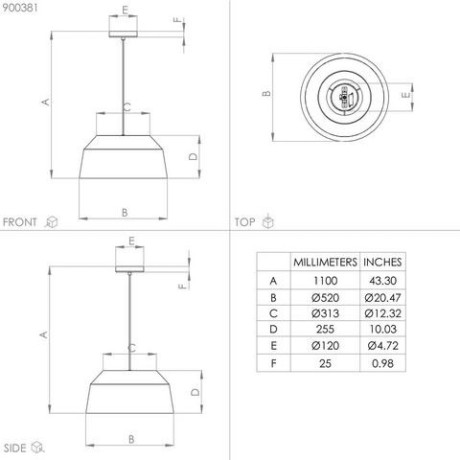 EGLO Hanglamp CONTRISA Hanglamp in grijs van staal - excl. E27 - 40W (1 stuk) afbeelding2 - 1