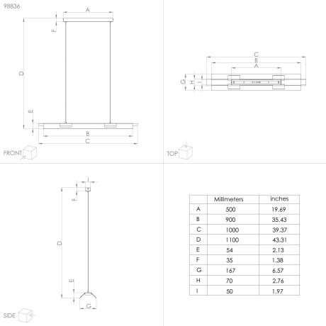 EGLO Hanglamp ERMUA Hanglamp in zwart en bruin van staal, hout - 27W - warmwit (1 stuk) afbeelding2 - 1