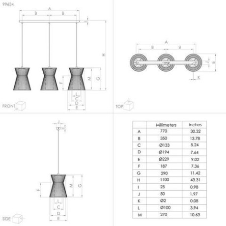 EGLO Hanglamp MASETA Hanglamp in zwart van staal - excl. E27 - 40W (1 stuk) afbeelding2 - 1