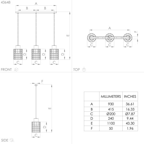 EGLO Hanglamp MILLIGAN Hanglamp in zilver en wit van staal - excl. E27 - 40W (1 stuk) afbeelding2 - 1