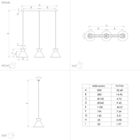 EGLO Hanglamp NASTASIA Hanglamp in zwart van staal - excl. E27 - 40W (1 stuk) afbeelding2 - 1