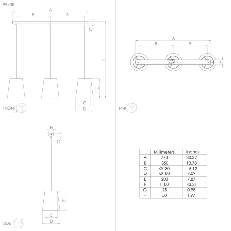 EGLO Hanglamp SEGEZIA Hanglamp in bruin van staal - excl. E27 - 40W (1 stuk) afbeelding2 - 1