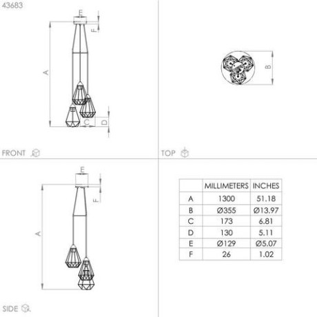 EGLO Hanglamp TARBES Hanglamp in messing van staal - excl. E27 - 60W (1 stuk) afbeelding2 - 1