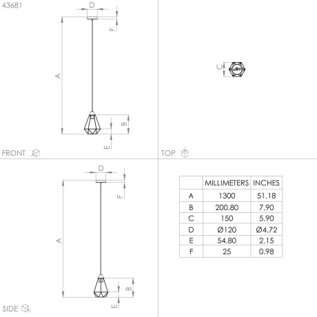 EGLO Hanglamp TARBES Hanglamp in messing van staal - excl. E27 - 60W (1 stuk) afbeelding2 - 1