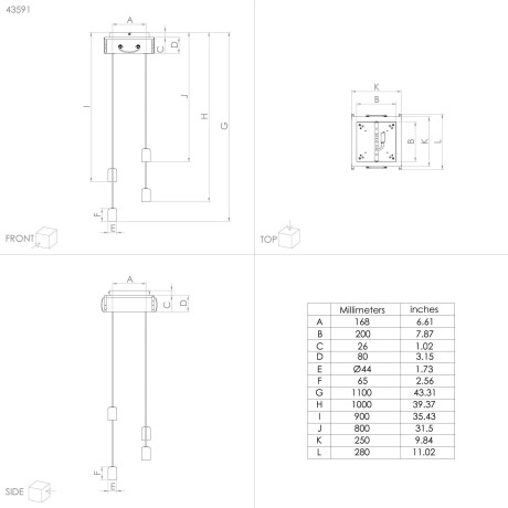 EGLO Hanglamp WOOTTON Hanglamp in bruin en zwart van hout, staal - excl. E27 - 40W (1 stuk) afbeelding2 - 1