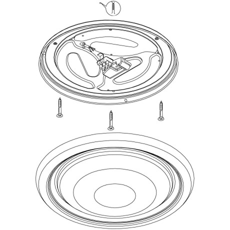 EGLO Plafondlamp CAPASSO Plafondlamp, wandlamp met chromen ring, kleur chroom en wit, Ø: 40 cm afbeelding2 - 1