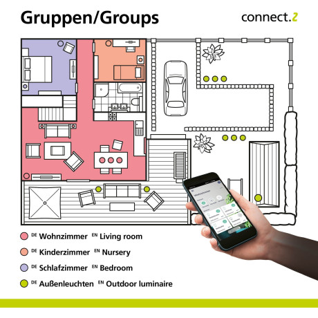 EGLO Plafondlamp PARANDAY-Z Plafondlamp in zwart van staal - Connect Z (1 stuk) afbeelding2 - 1