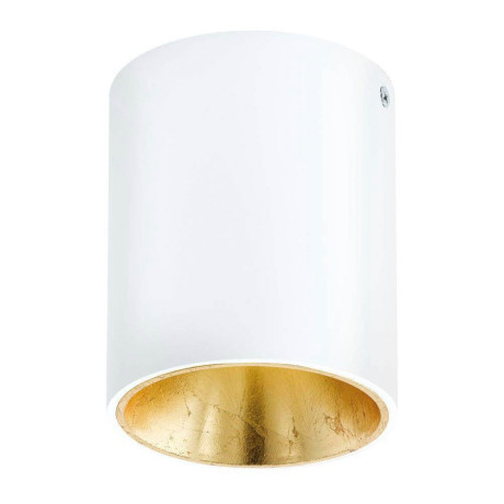 EGLO Plafondlamp POLASSO Plafondlamp van metaal in wit en goud, woonkamerlamp, Ø 10 cm (1 stuk) afbeelding2 - 1