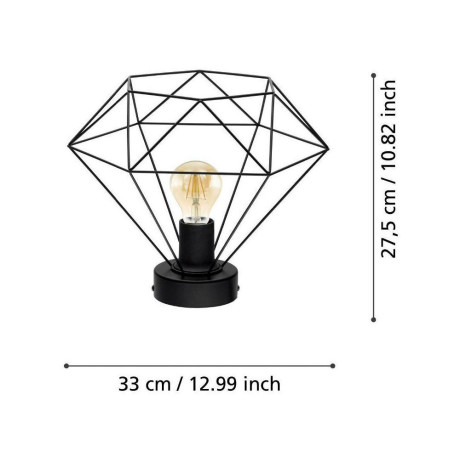 EGLO Plafondlamp TARBES Vintage plafondlamp in retro look, staal, zwart, E27 (1 stuk) afbeelding2 - 1
