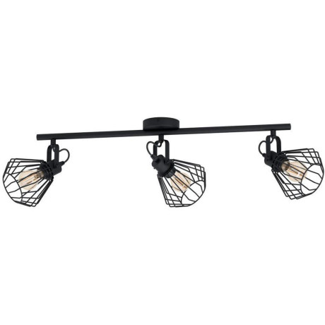 EGLO Plafondspot TABILLANO Plafondlamp, staal, zwart, keukenlamp, spots met E27 fitting (1 stuk) afbeelding2 - 1