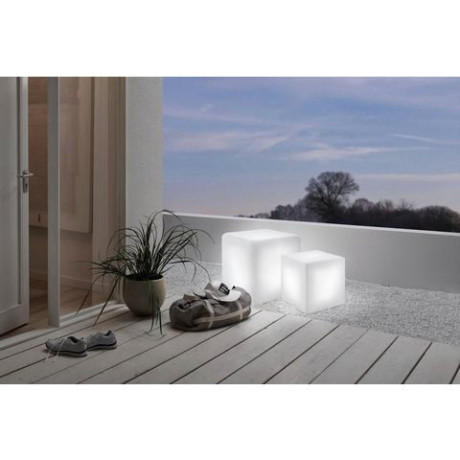 EGLO Staande lamp BOTTONA Wit kunststof blok - excl. E27 - 1X15W (1 stuk) afbeelding2 - 1