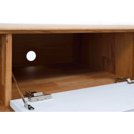 Ena lowboard houten tv meubel naturel - 180 x 42 cm afbeelding2 - 1