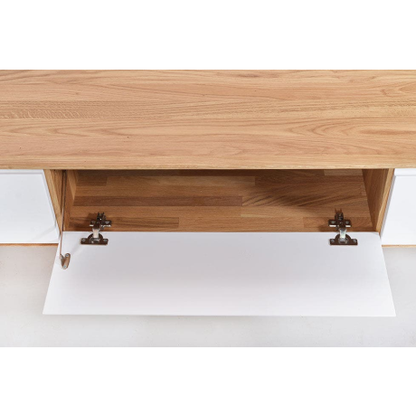 Ena lowboard houten tv meubel naturel - 225 x 42 cm afbeelding2 - 1