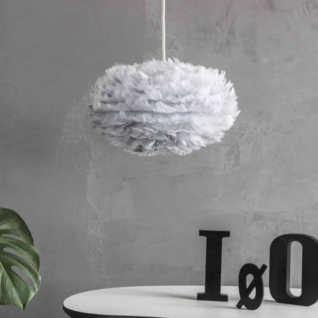 Eos Mini hanglamp light grey - met koordset wit - Ø 35 cm afbeelding2 - 1