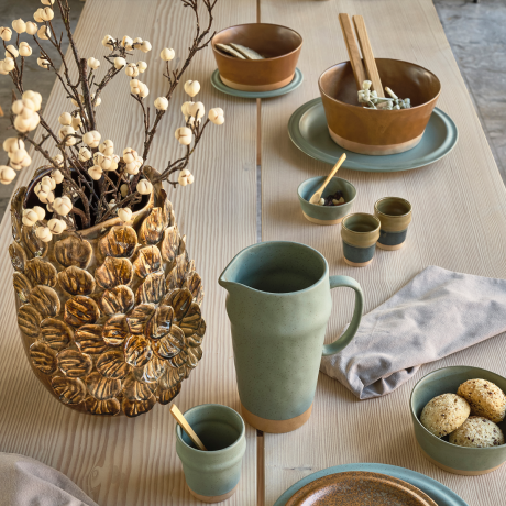 Evig porseleinen serveerschaaltjes groen - set van 2 - 10 x 4.5 cm afbeelding2 - 1