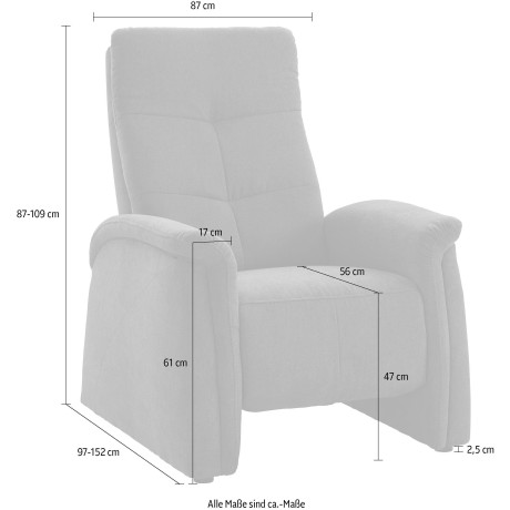 exxpo - sofa fashion Fauteuil Tivoli, hoge rugleuningstoel, relaxstoel, bioscoopstoel, comfortabel (set) afbeelding2 - 1